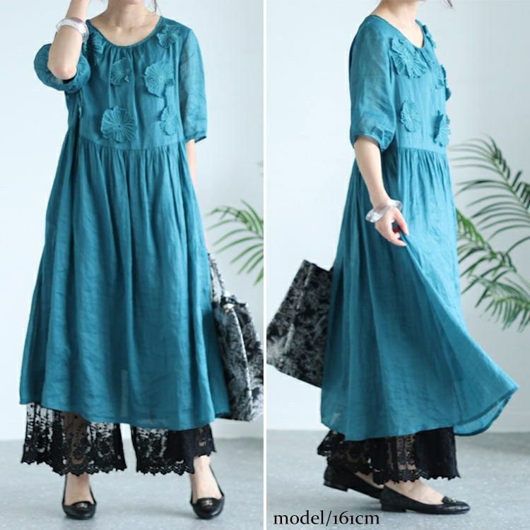 大きいサイズ レディース 刺繍レースコットンティアードペチパンツ　gold930 【メール便可】