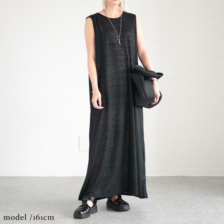 大きいサイズ レディース ノースリーブマキシワンピース cast-5536002