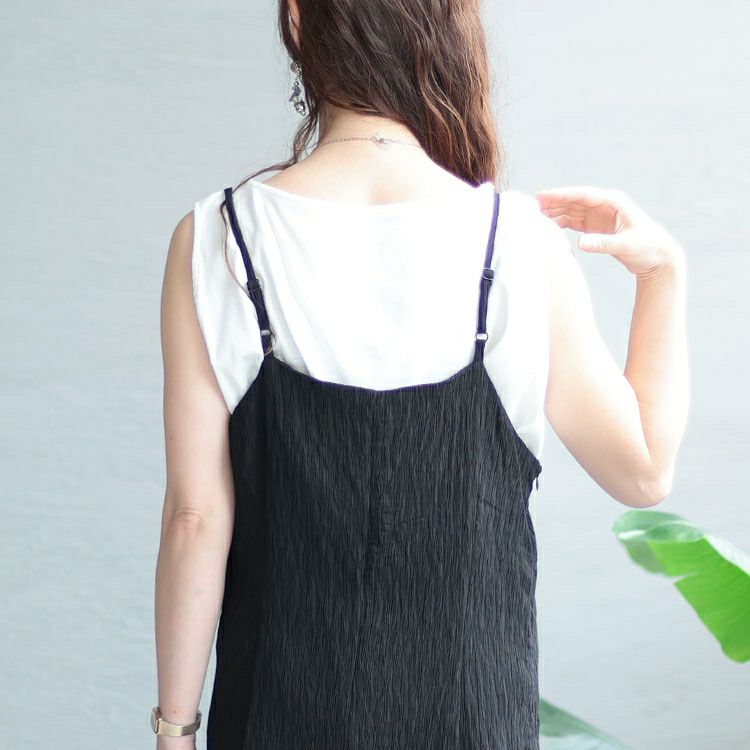 大きいサイズ レディース ボタンデザインキャミソールワンピース　goldy-1327 【メール便可】