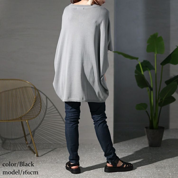 大きいサイズ レディース レースチュニックドルマンニット　bro-0020