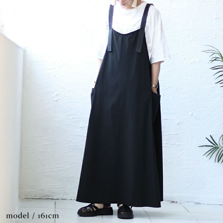大きいサイズ レディース エプロンロングワンピース　nw-23025