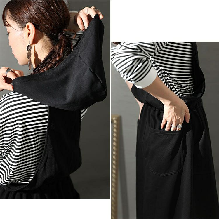 大きいサイズ レディース フード付きスウェットサロペットスカート　jps001