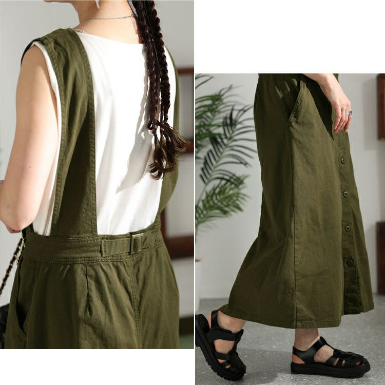 大きいサイズ レディース フロントボタンジャンパーツイルスカート　wc-0251