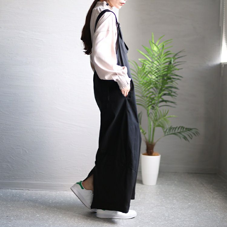 大きいサイズ レディース コクーンシルエットエプロンワンピース　nw-23012