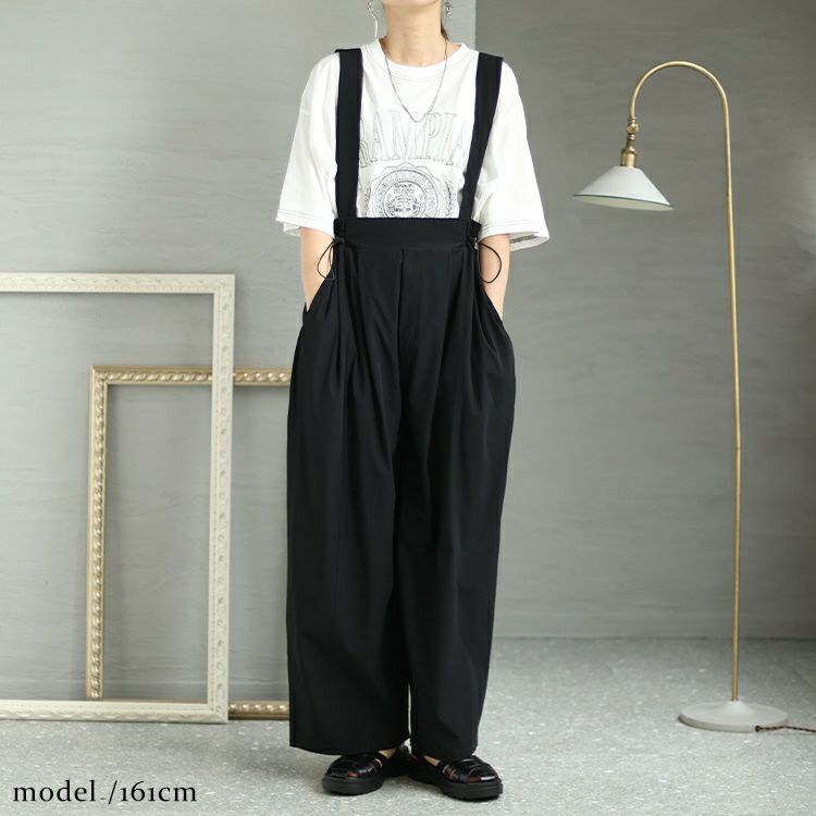 大きいサイズ レディース センターラインサロペットパンツ　nw-23029