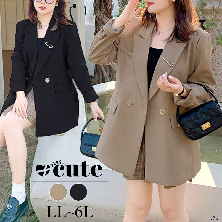 大きいサイズ レディース テーラードジャケット　goldy-1368