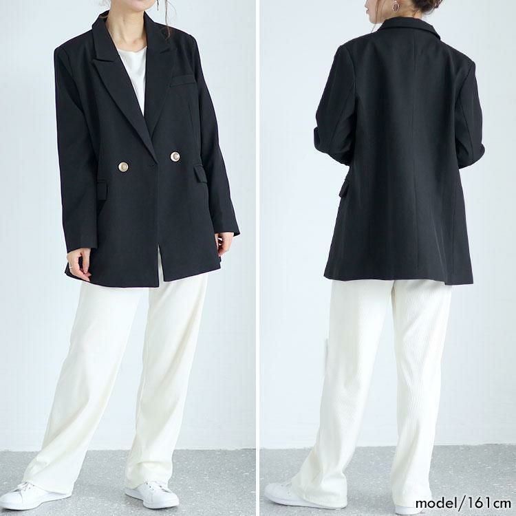 大きいサイズ レディース テーラードジャケット　goldy-1368 ブラック