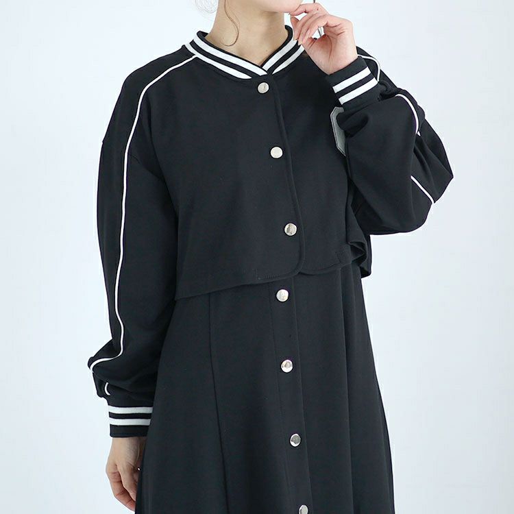 大きいサイズ レディース ジャージジャケット＆キャミワンピース　goldy-1365