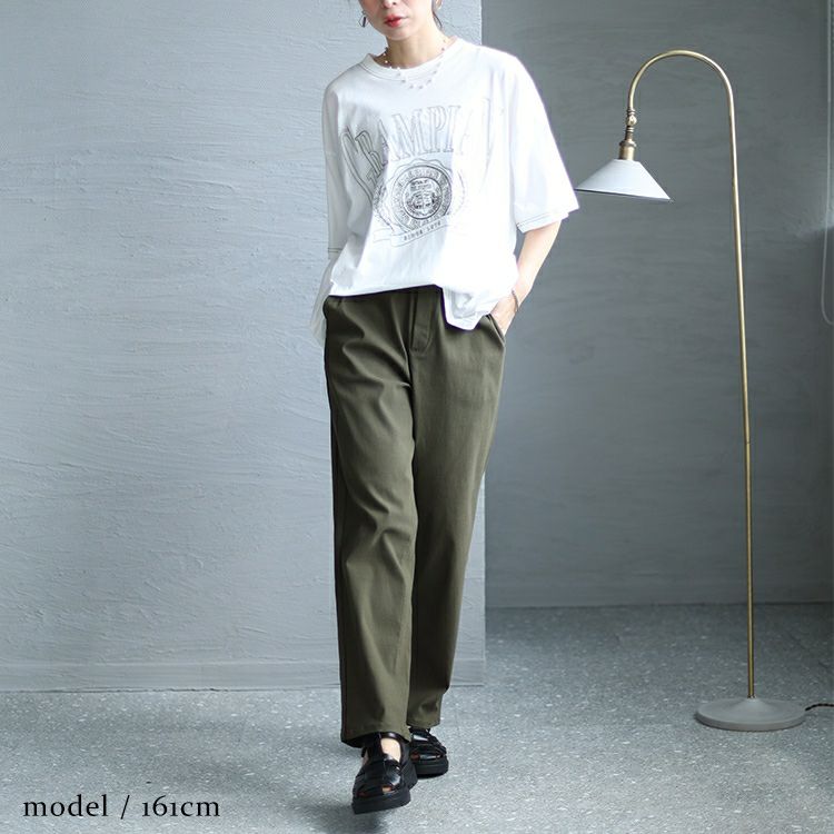 大きいサイズ レディース ゆるっとラクパンツ　cpdai-658093