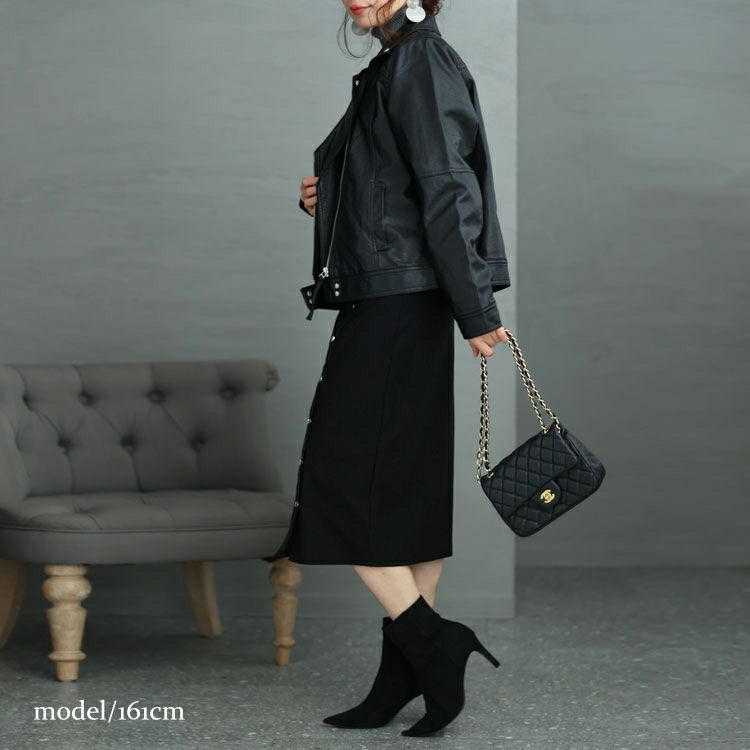 大きいサイズ レディース フェイクレザーライダースジャケット　sada-6877