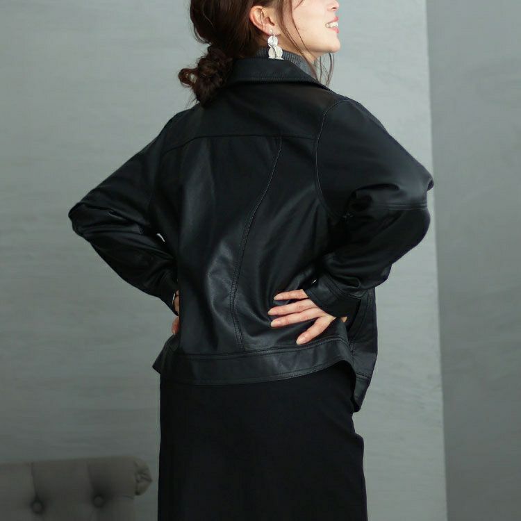 大きいサイズ レディース フェイクレザーライダースジャケット　sada-6877