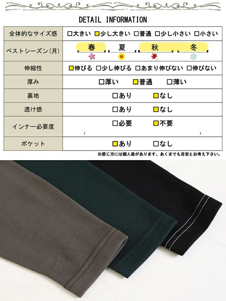 大きいサイズ レディース バックポケット付きステッチワンピース　bro-0028