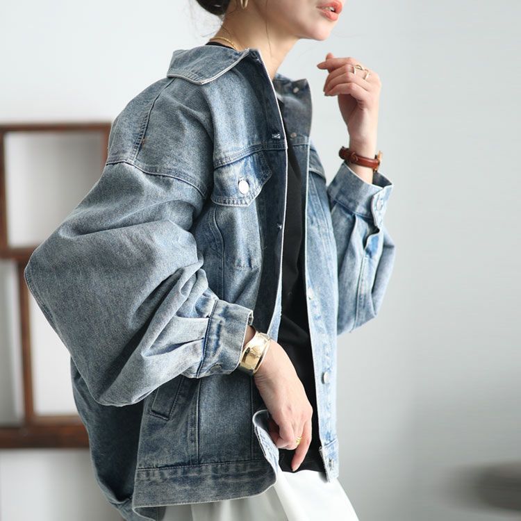 大きいサイズ レディース オーバーサイズデニムジャケット sada-6880
