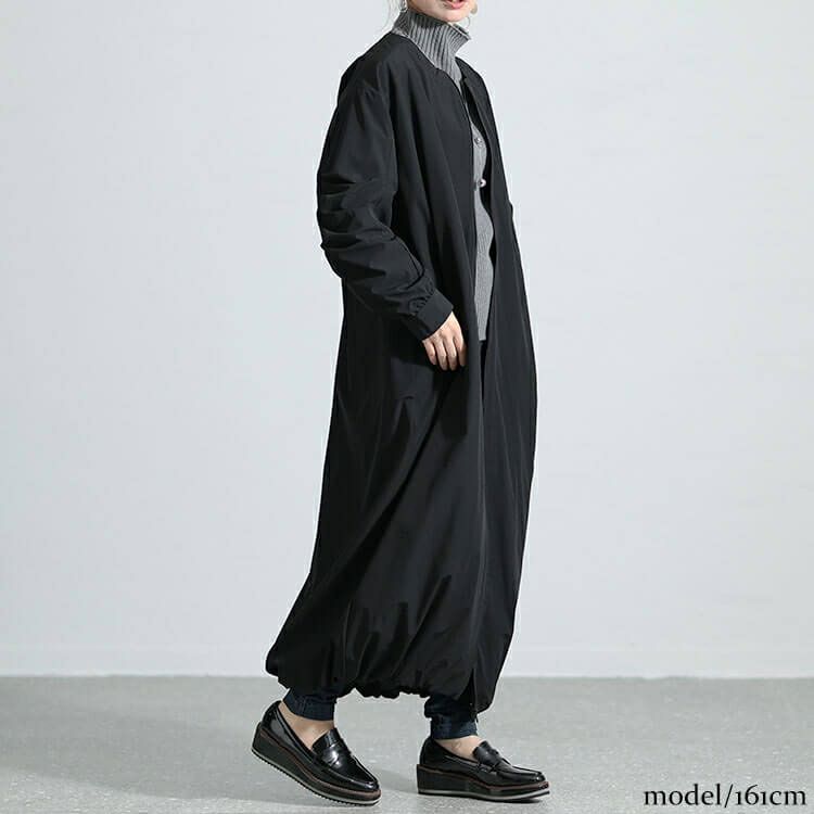 大きいサイズ レディース 袖タックロングMA-1ワンピース　nw-23037