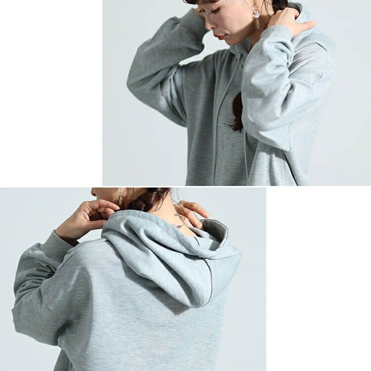 大きいサイズ レディース パーカードッキングワンピース　nw-23035