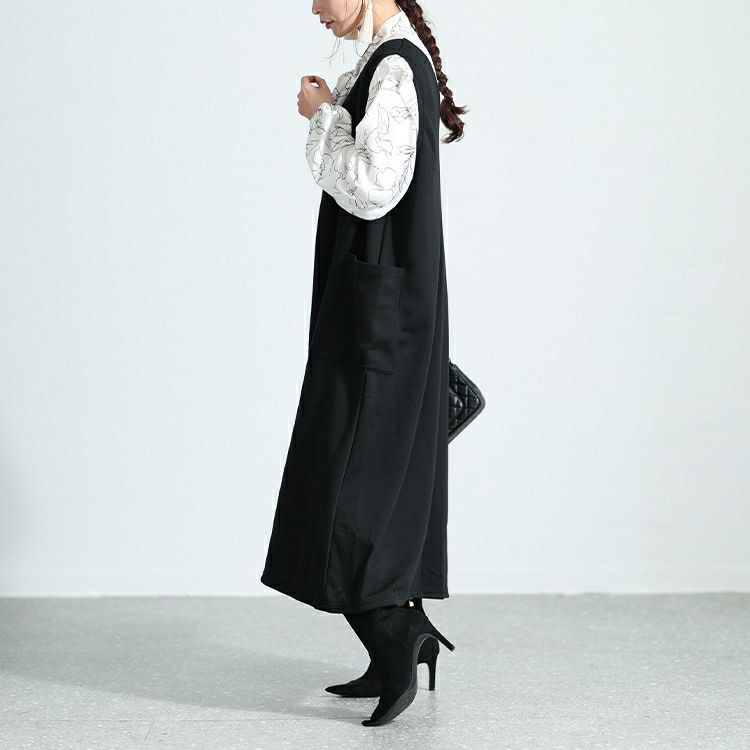 大きいサイズ レディース サイドポケット付きジャンパースカート　cast-5536021