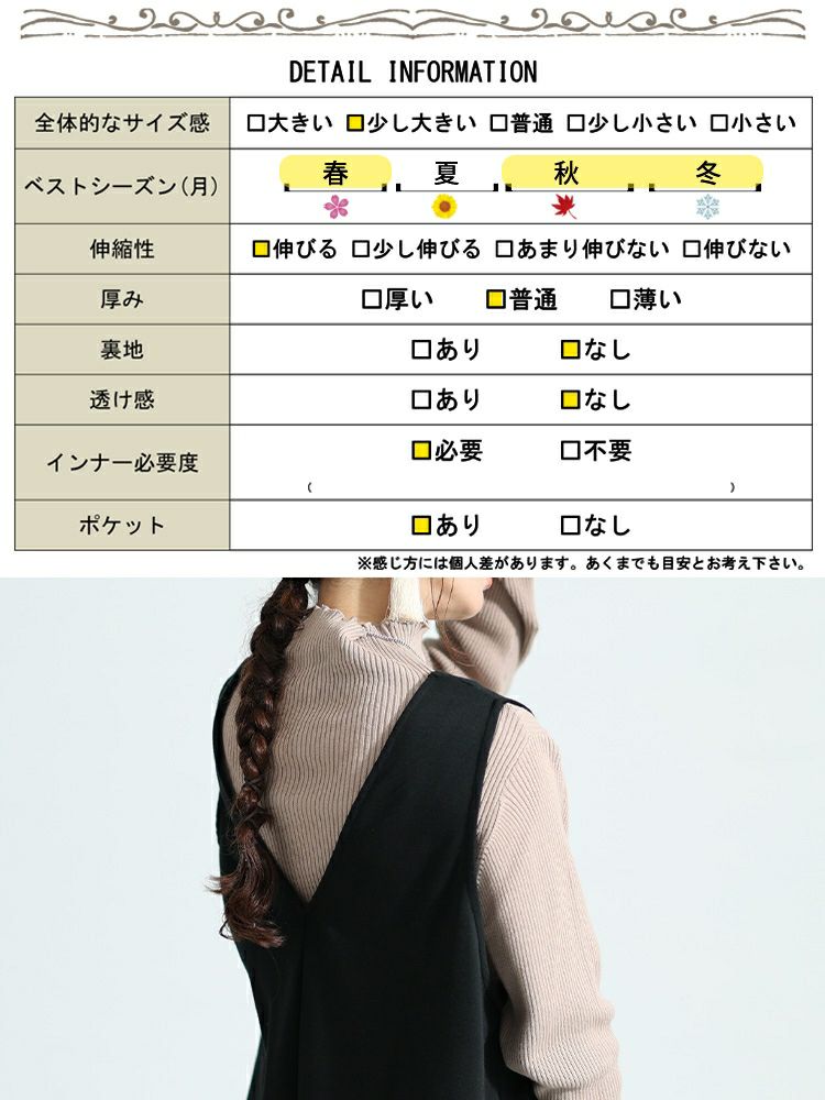 大きいサイズ レディース サイドポケット付きジャンパースカート　cast-5536021