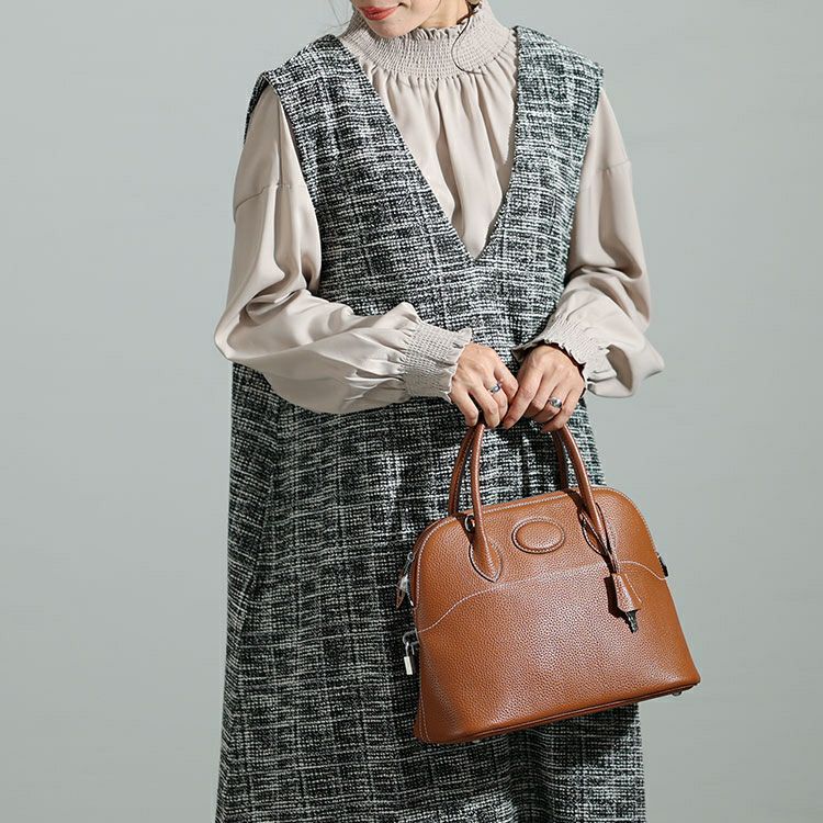 大きいサイズ レディース ストレッチツイードVネックジャンパースカート　maru-6698