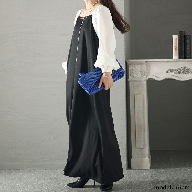 大きいサイズ レディース 袖切替パイピングロングワンピース maru-6704