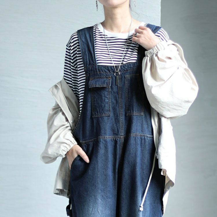 大きいサイズ レディース クロスサスペンダーサロペットパンツ　wd-0374