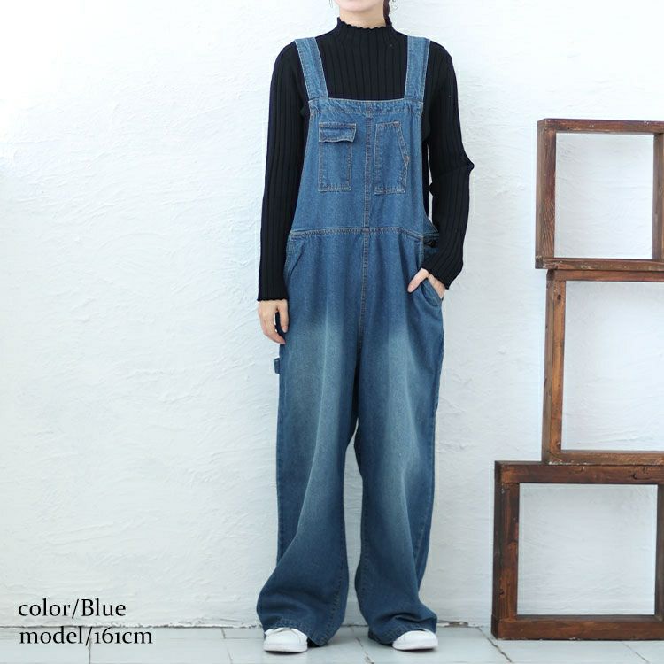 大きいサイズ レディース クロスサスペンダーサロペットパンツ　wd-0374