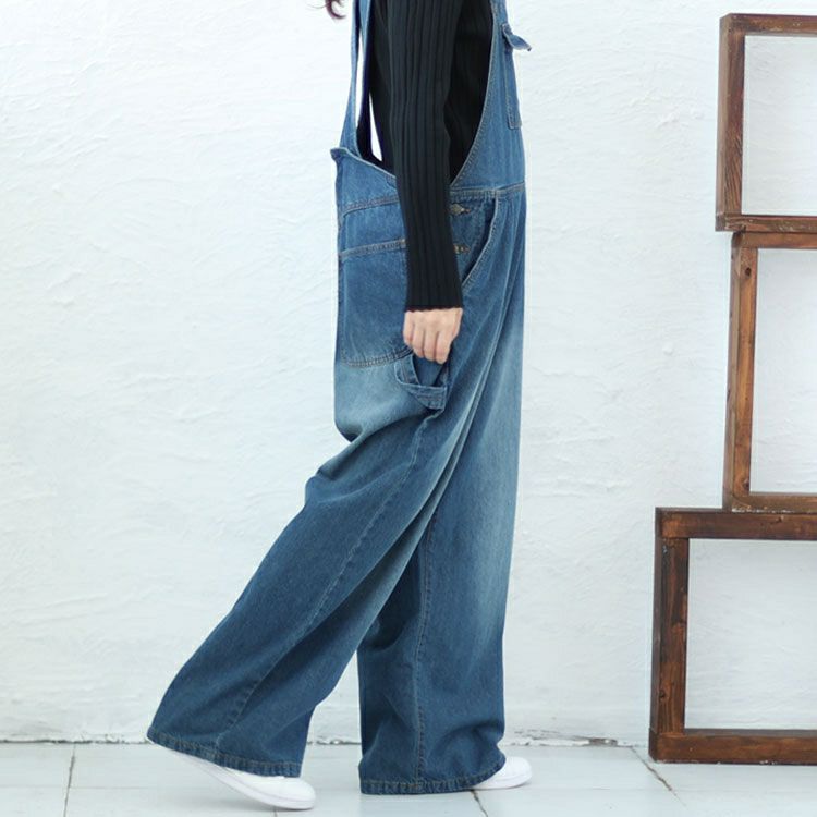 大きいサイズ レディース クロスサスペンダーサロペットパンツ　wd-0374