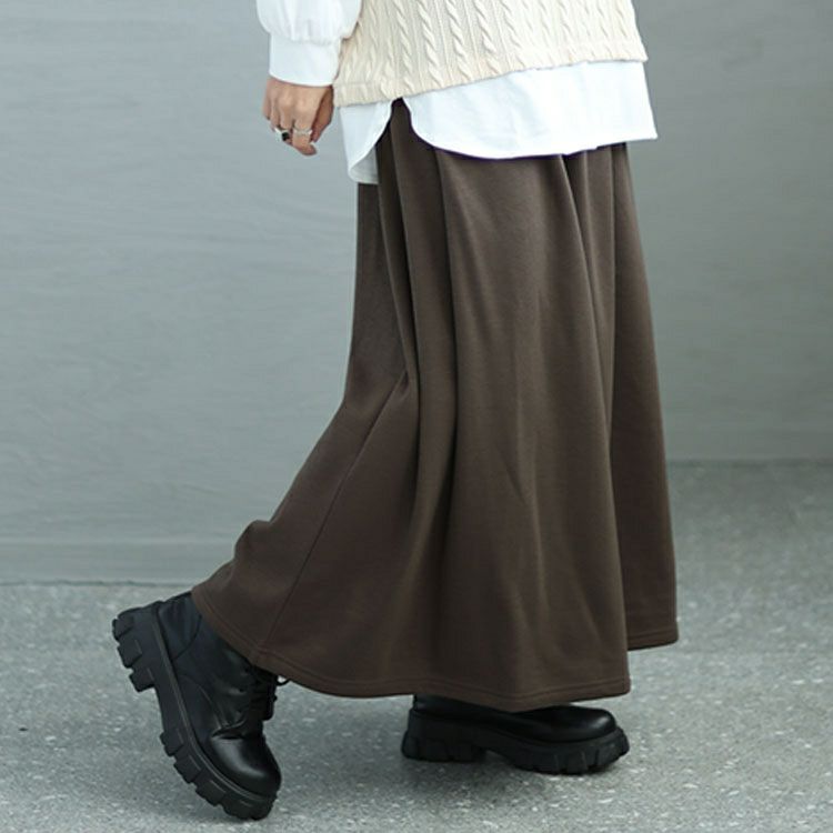 大きいサイズ レディース 裏シャギーフレアスカート　sw-0568