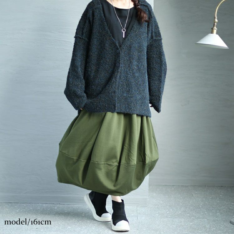 大きいサイズ レディース 裏シャギーバルーンスカート　sw-0569