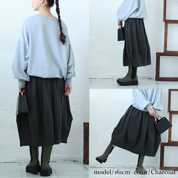 大きいサイズ レディース 裏シャギーバルーンスカート　sw-0569