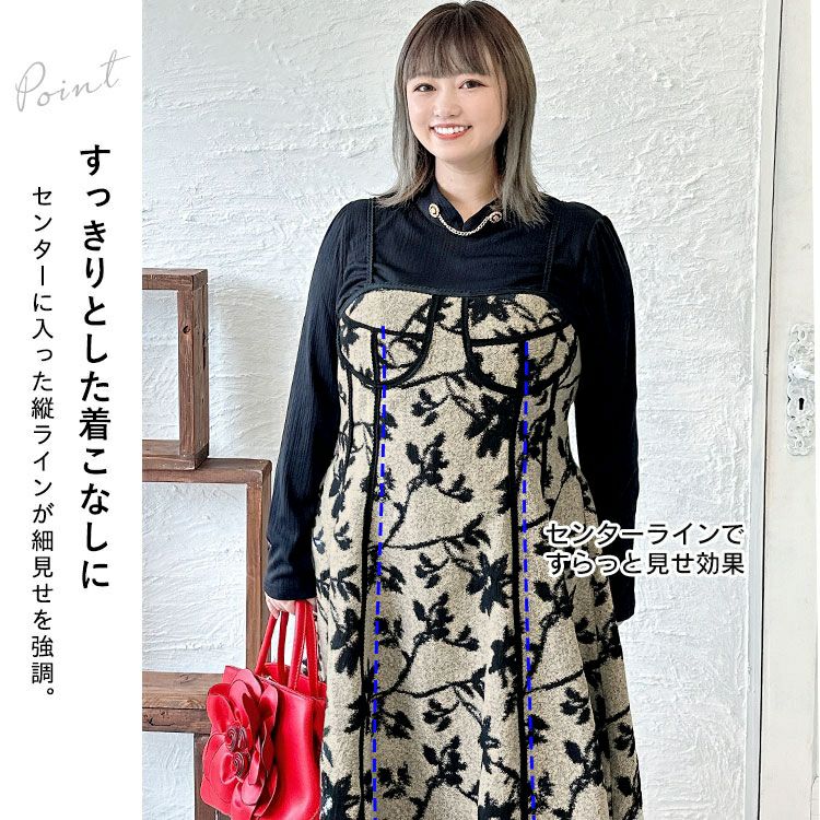 大きいサイズ レディース 花柄キャミソールワンピース　goldy-1379