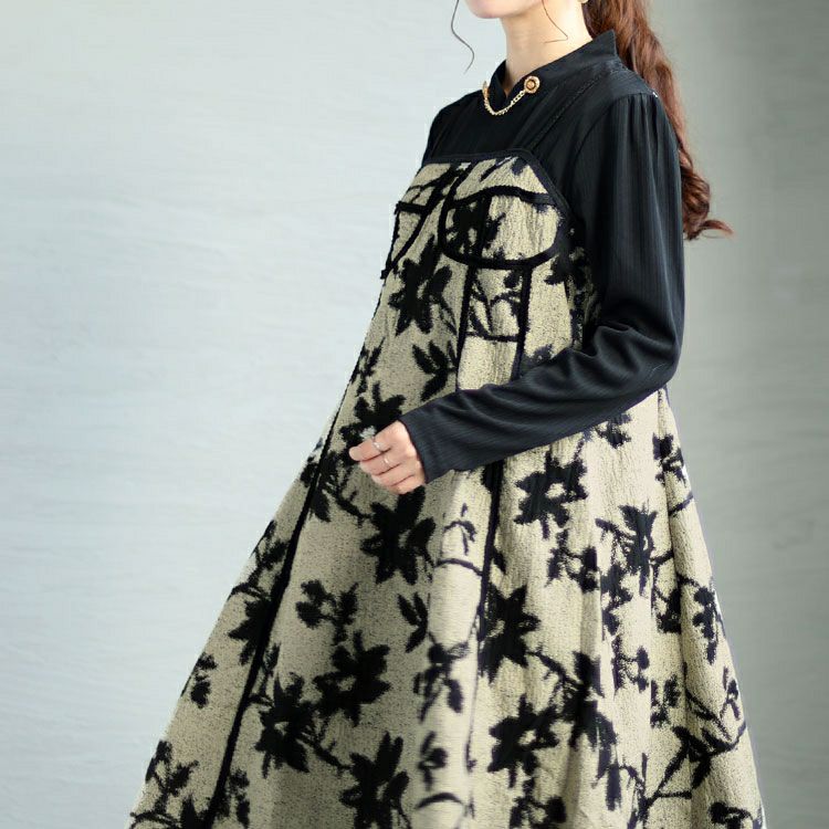 大きいサイズ レディース 花柄キャミソールワンピース　goldy-1379