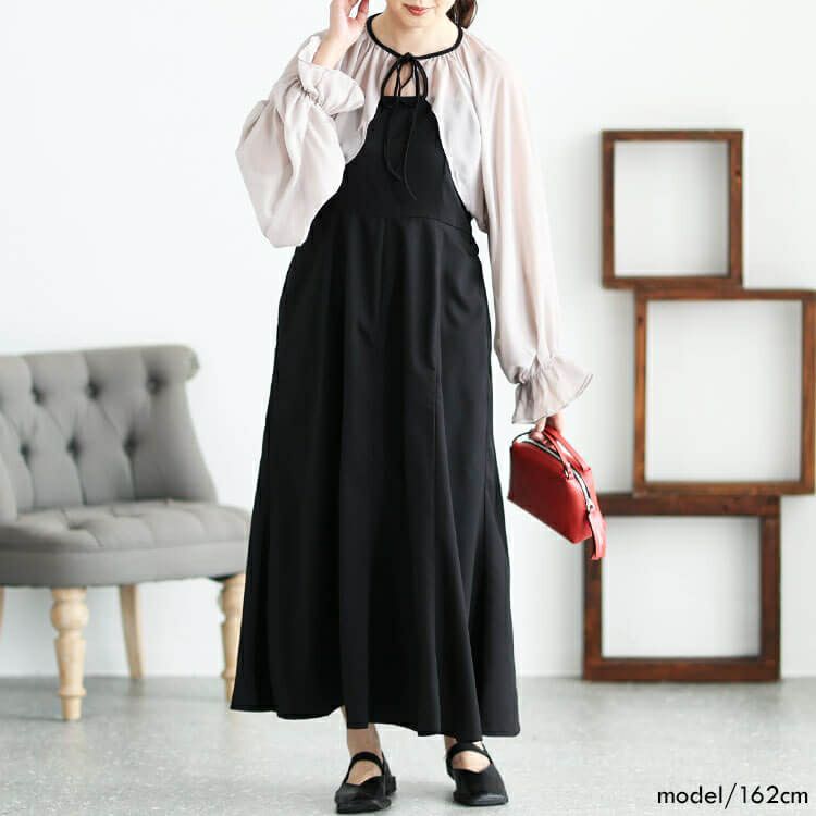 大きいサイズ レディース ボレロ＆キャミワンピースセット　jps013