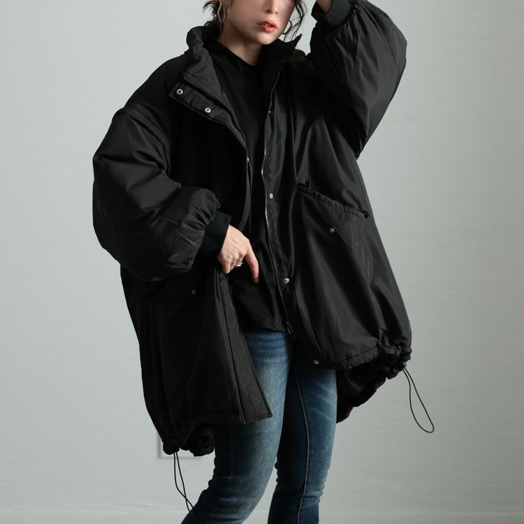 大きいサイズ レディース 袖取り外し中綿コート　sada-6861