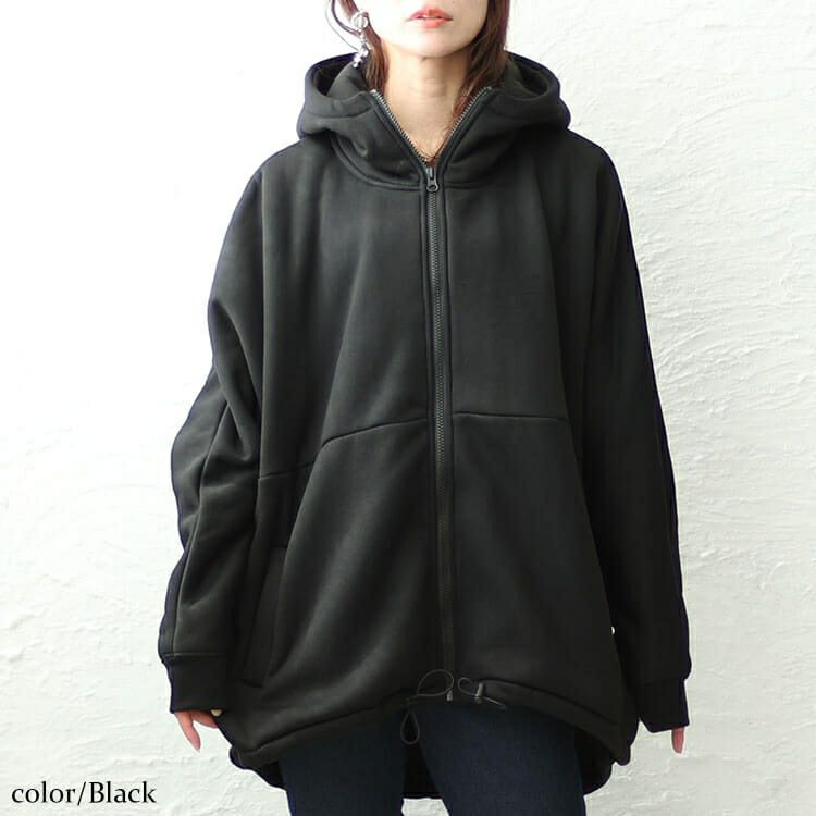 大きいサイズ レディース 裏ボアフード軽量ジャケット　sw-0585