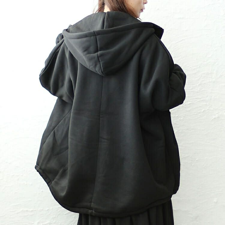 大きいサイズ レディース 裏ボアフード軽量ジャケット　sw-0585