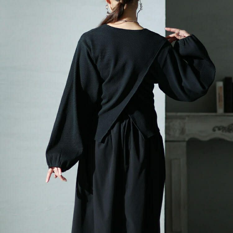 大きいサイズ レディース カシュクールリブドッキングワンピース　nw-23042