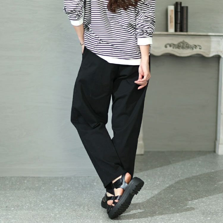 大きいサイズ レディース ツイルドロストテーパードパンツ　wc-0343