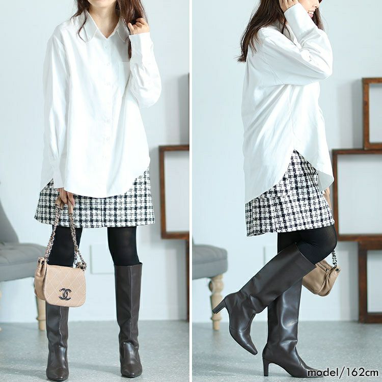 大きいサイズ レディース レギュラーカラーオーバーサイズシャツ　goldy-1420 【メール便可】