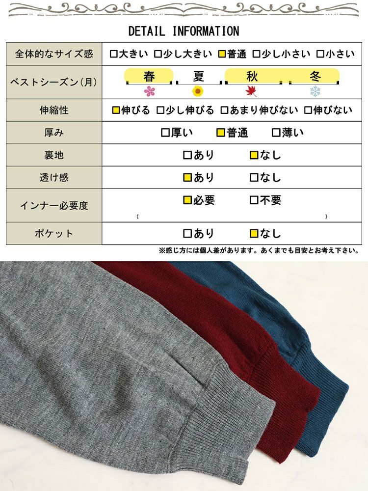 大きいサイズ レディース AラインVネックニットワンピース　fem-416