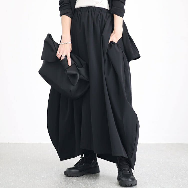 大きいサイズ レディース タック入り変形スカート sw-0583 | 大きい