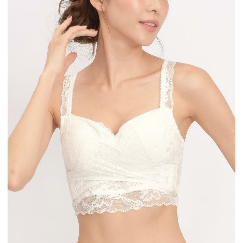 大きいサイズ レディース ビッグサイズ ヌーディー総レースブラジャー　nima-j4004 ホワイト