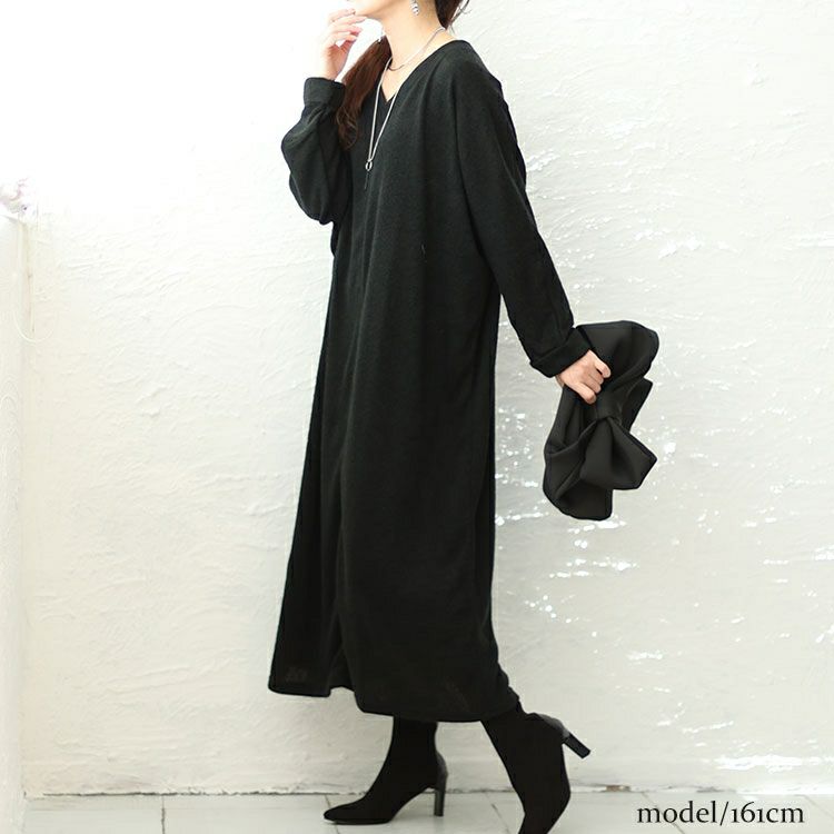 イベントセール】 大きいサイズ レディース 裾タック入りVネック