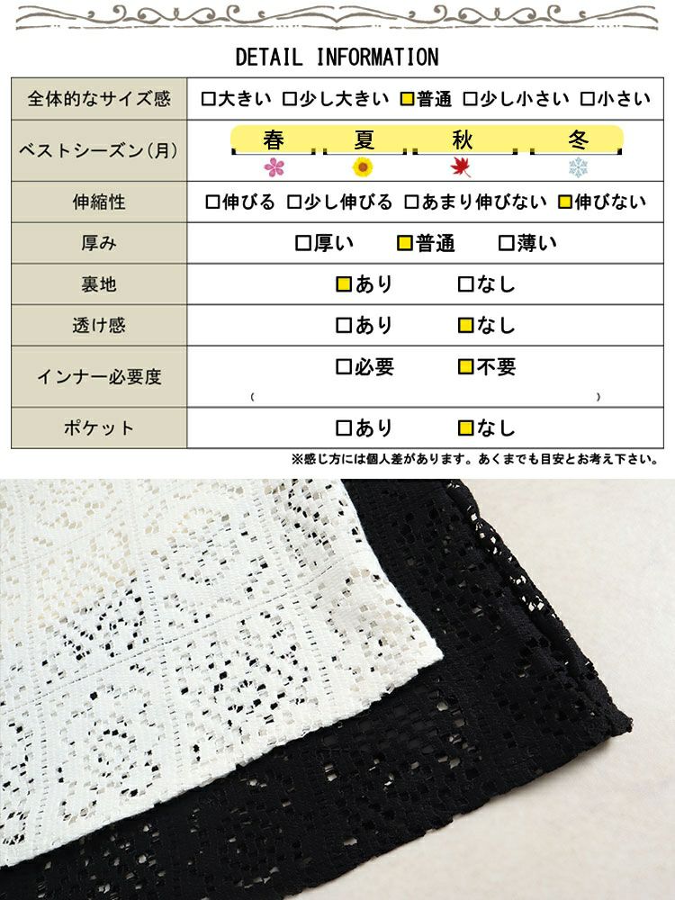 大きいサイズ レディース パネルレースワンピース　fem-434