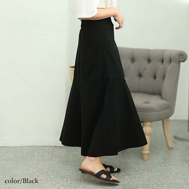 大きいサイズ レディース サイドスリットストレッチマーメイドスカート