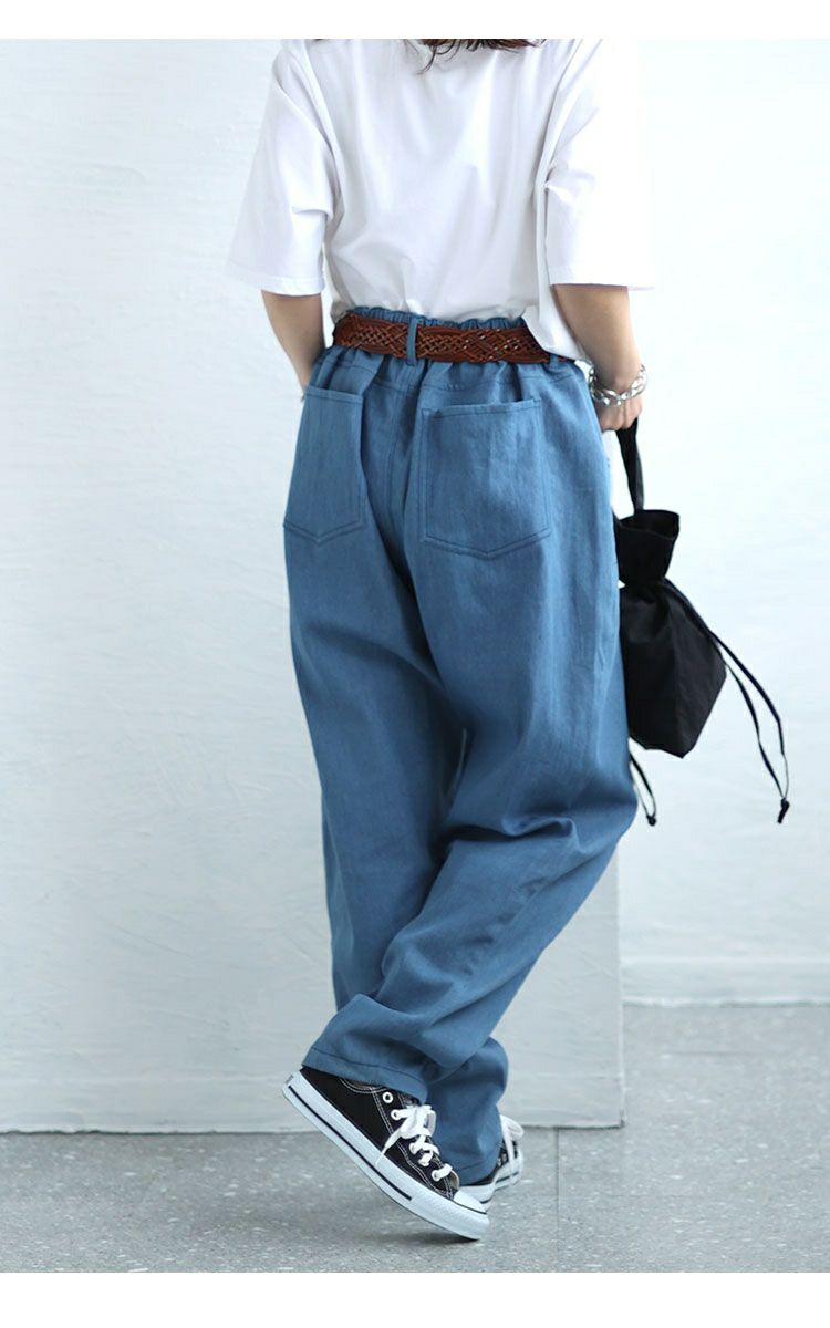 大きいサイズ レディース デニムサーカスパンツ　fem-446