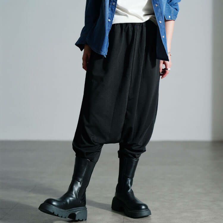 大きいサイズ レディース ストレッチサルエルパンツ　fem-441