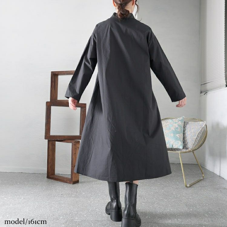 大きいサイズ レディース 刺繍柄切替えシャツワンピース　goldy-1429 【メール便可】