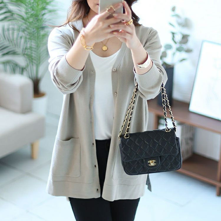 大きいサイズ レディース サイドスリットVネックニットカーディガン　cpdai-640354