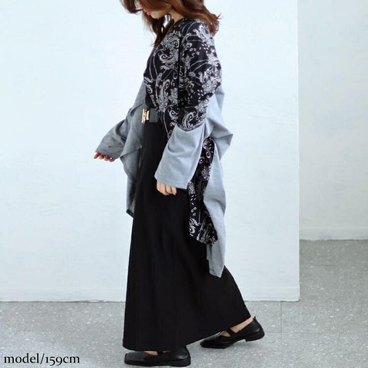 大きいサイズ レディース ドルマンアシメカーディガン　fem-440