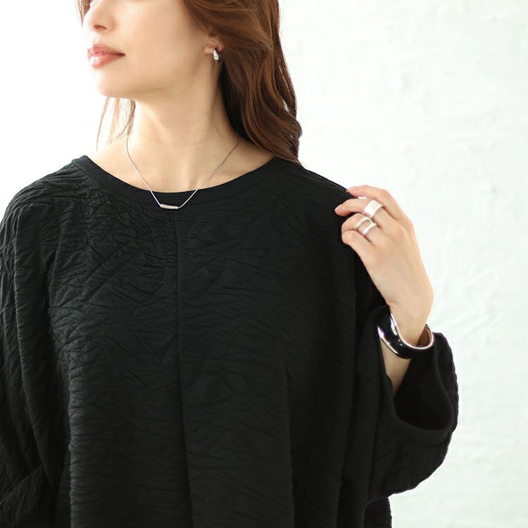 大きいサイズ レディース ジャガードドルマンプルオーバー　bai-0147